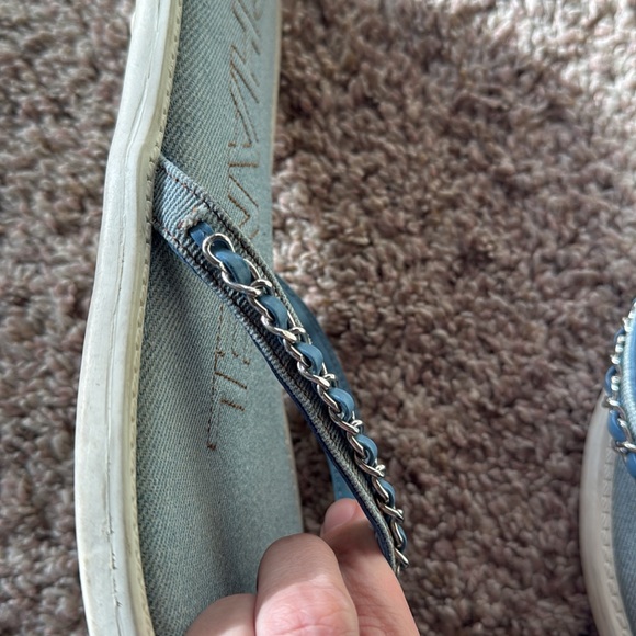 CHANEL denim chain flip flops size 40 - Picture 13 of 14